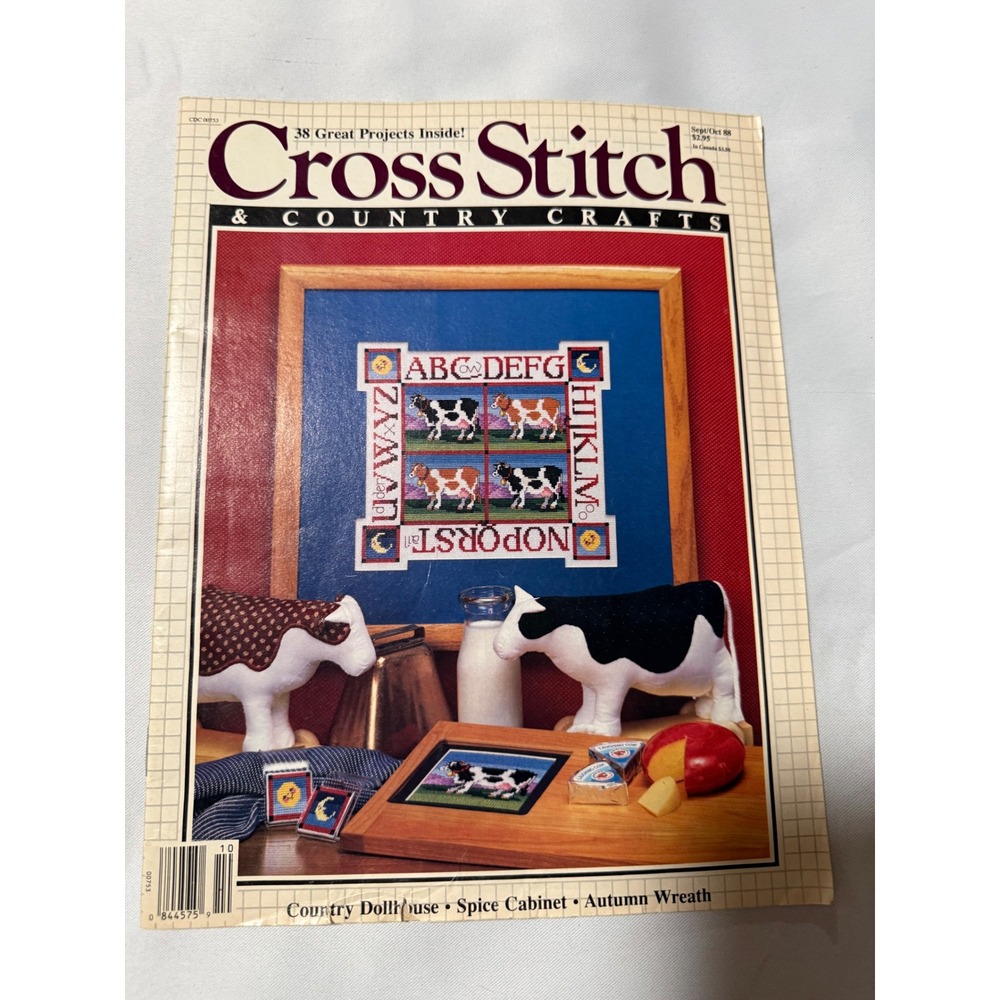 Lot of 7 Vintage Cross Stitch & Country Crafts Magazines 1987-1989 Patterns - Picture 10 of 14